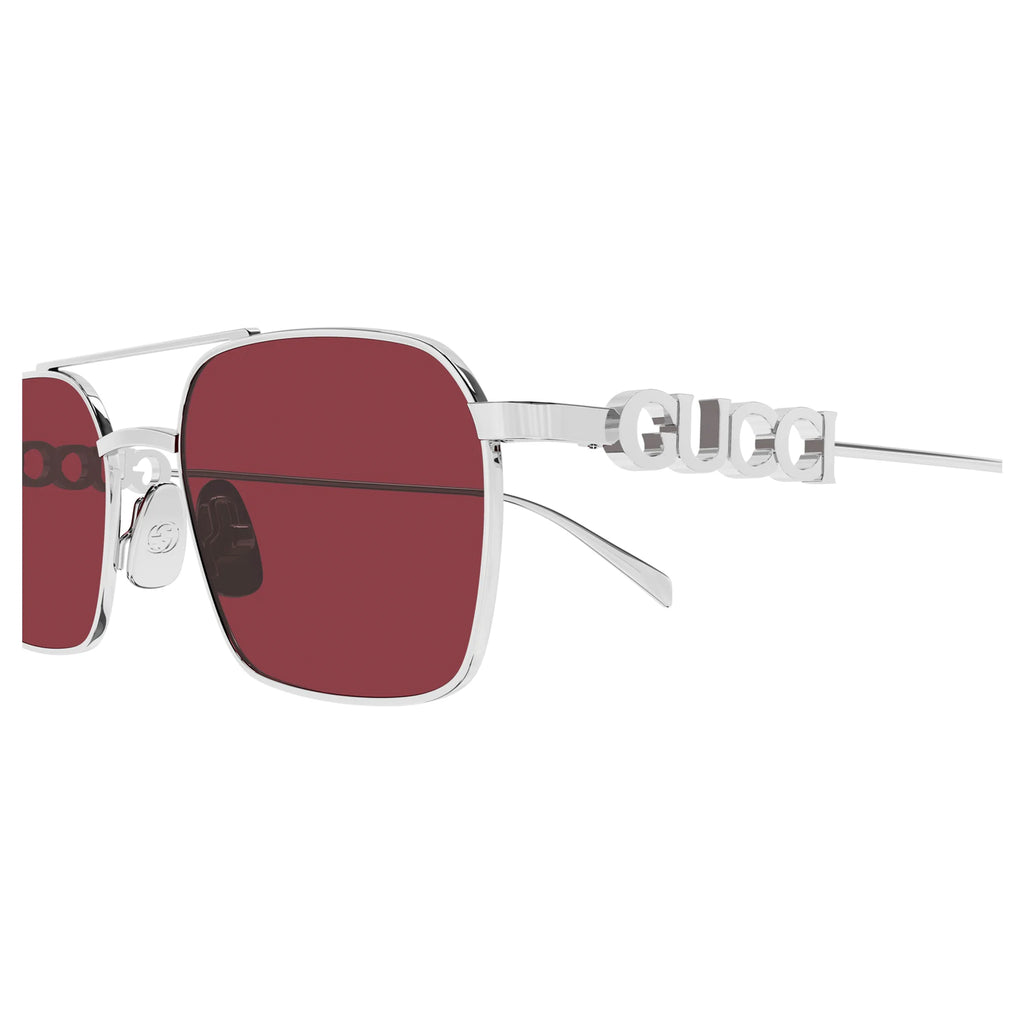 Gucci Gg1804s Silver Female Rectangle Sunglasses | Eyewear Index