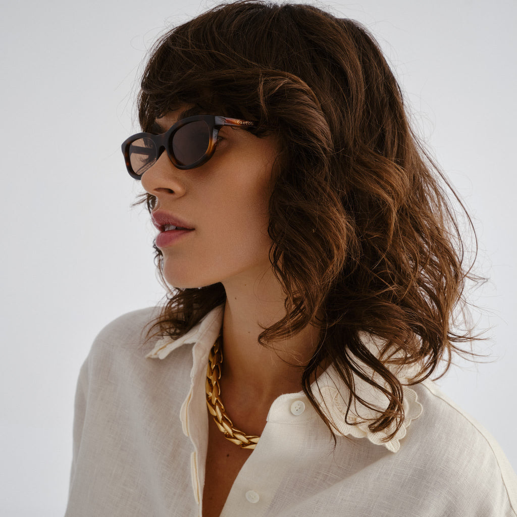 Oroton Finch Signature Tort Female Cat-Eye Sunglasses | Eyewear Index
