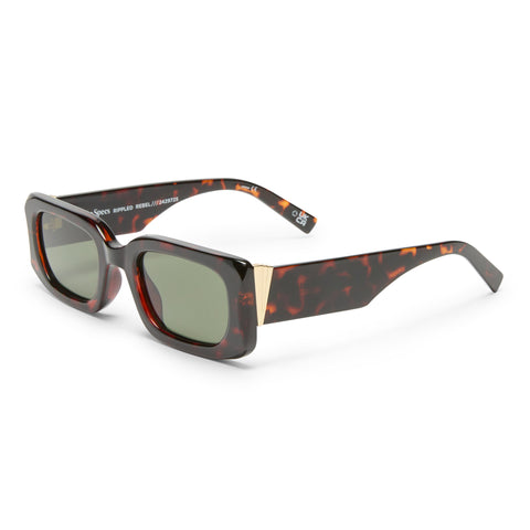 Le Specs Rippled Rebel Tort Uni-Sex Rectangle Sunglasses | Eyewear Index