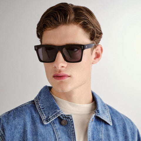 Solarized Bold D-Frame Matte Black Male D-Frame Sunglasses | Eyewear Index