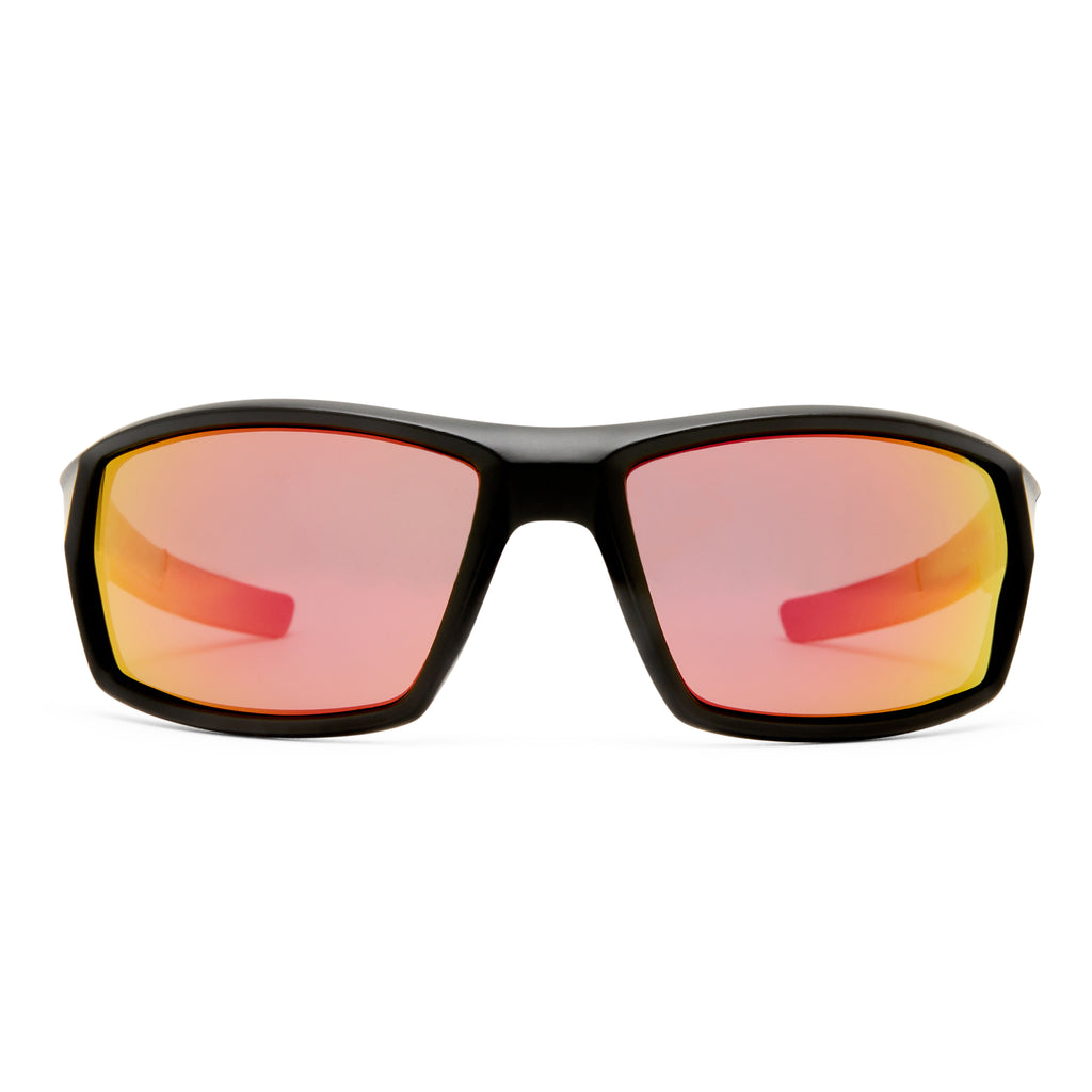 Cancer Council Cronulla Matte Black Red Male Wrap Sunglasses | Eyewear Index