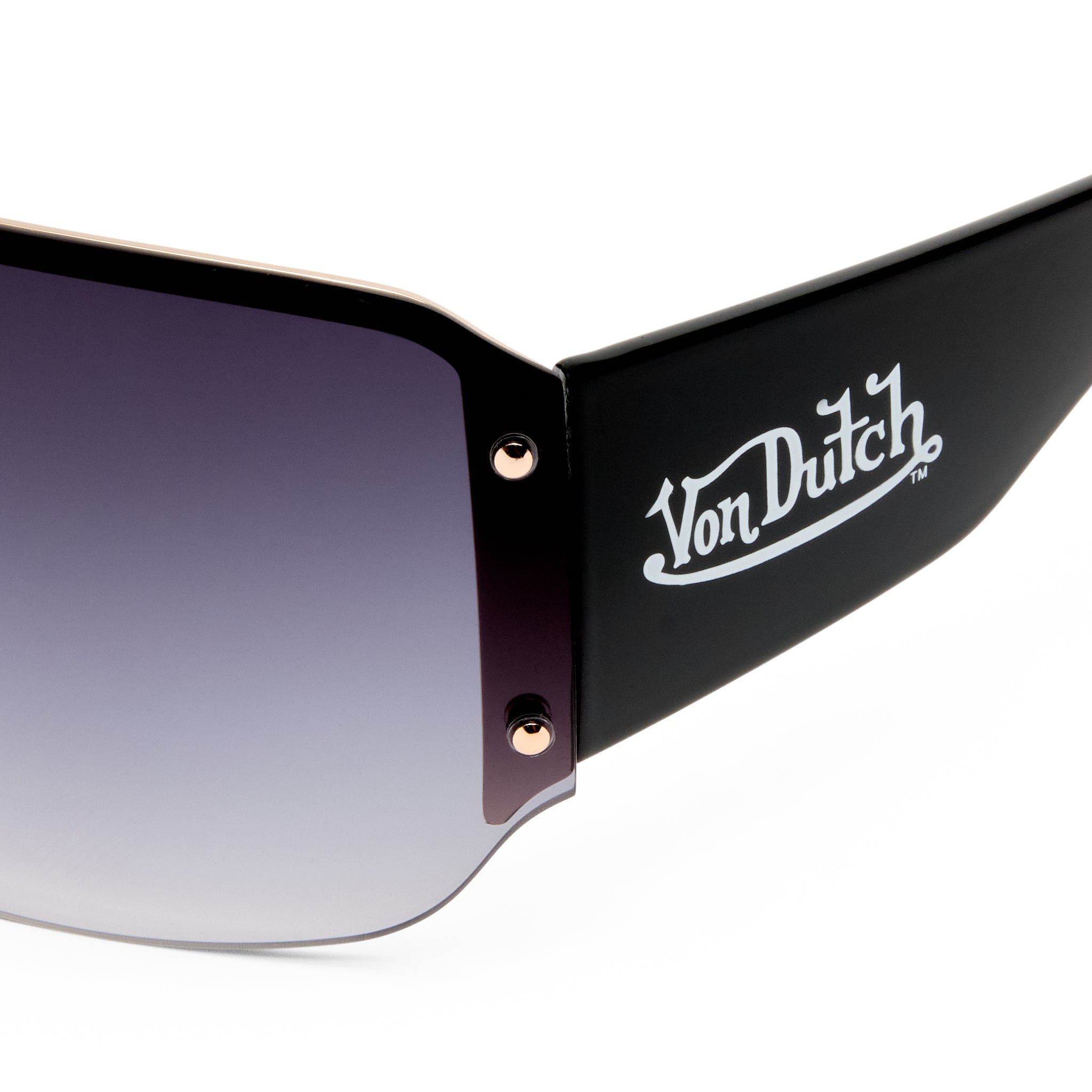 Aire Tabloid Gold Black Uni-Sex Wrap Sunglasses | Eyewear Index