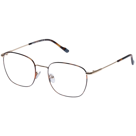 Le Specs Tempus Bright Gold Tort Uni-Sex Square Optical Frames | Eyewear Index