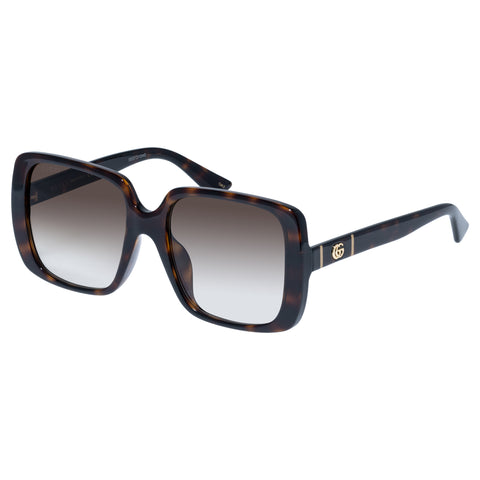 Gucci Gg0632sa Havana Female Rectangle Sunglasses | Eyewear Index