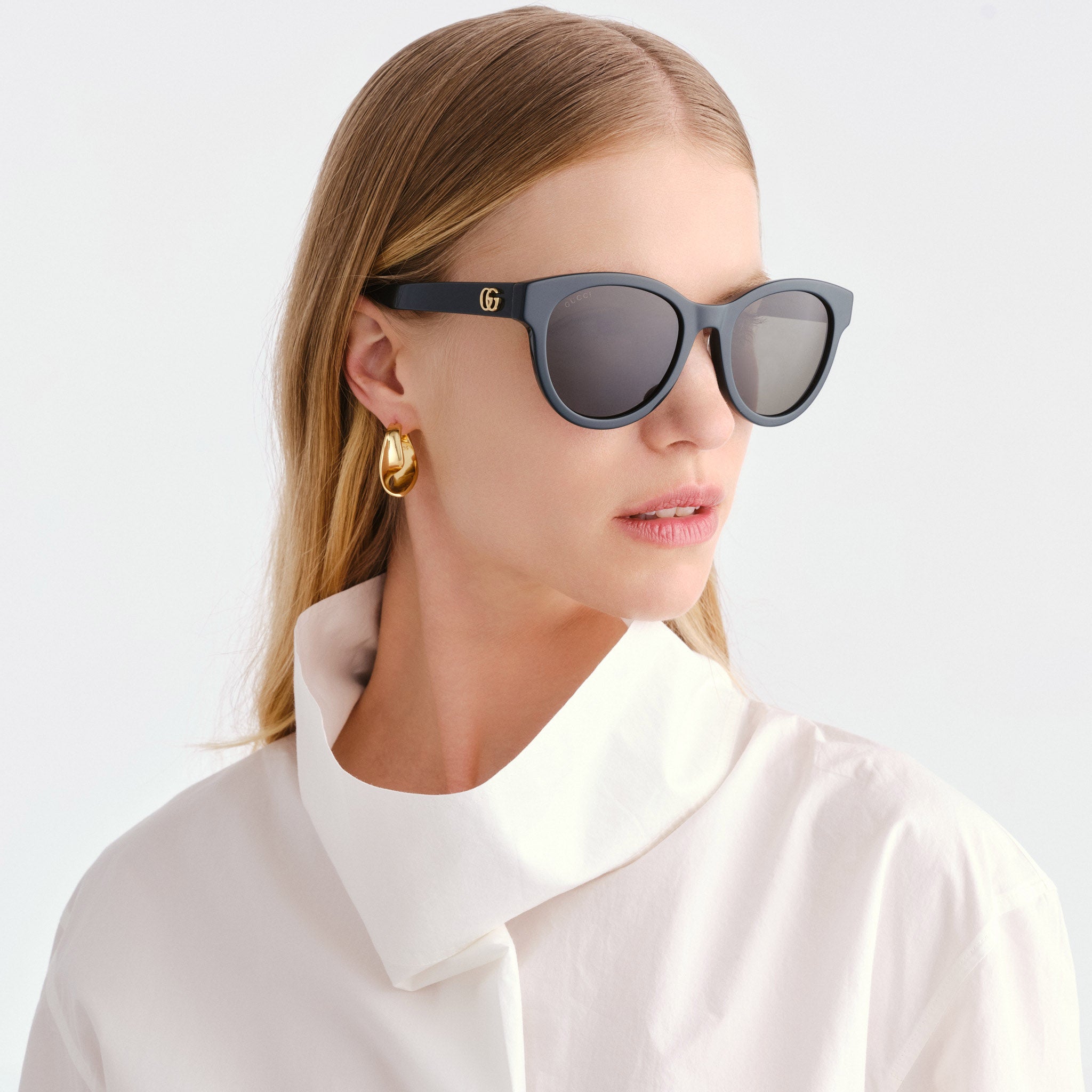 Gucci Gg2127sk Green Female Round Sunglasses | Eyewear Index