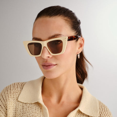 Cancer Council Magenta Ivory Dark Tort Female Cat-Eye Sunglasses | Eyewear Index