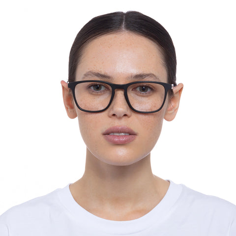 Le Specs Bio-Bueno Matte Black Safari Tort Uni-Sex D-Frame Optical Frames | Eyewear Index