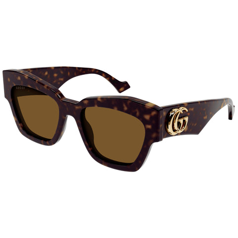 Gucci Gg1422s Havana Female Cat-Eye Sunglasses | Eyewear Index