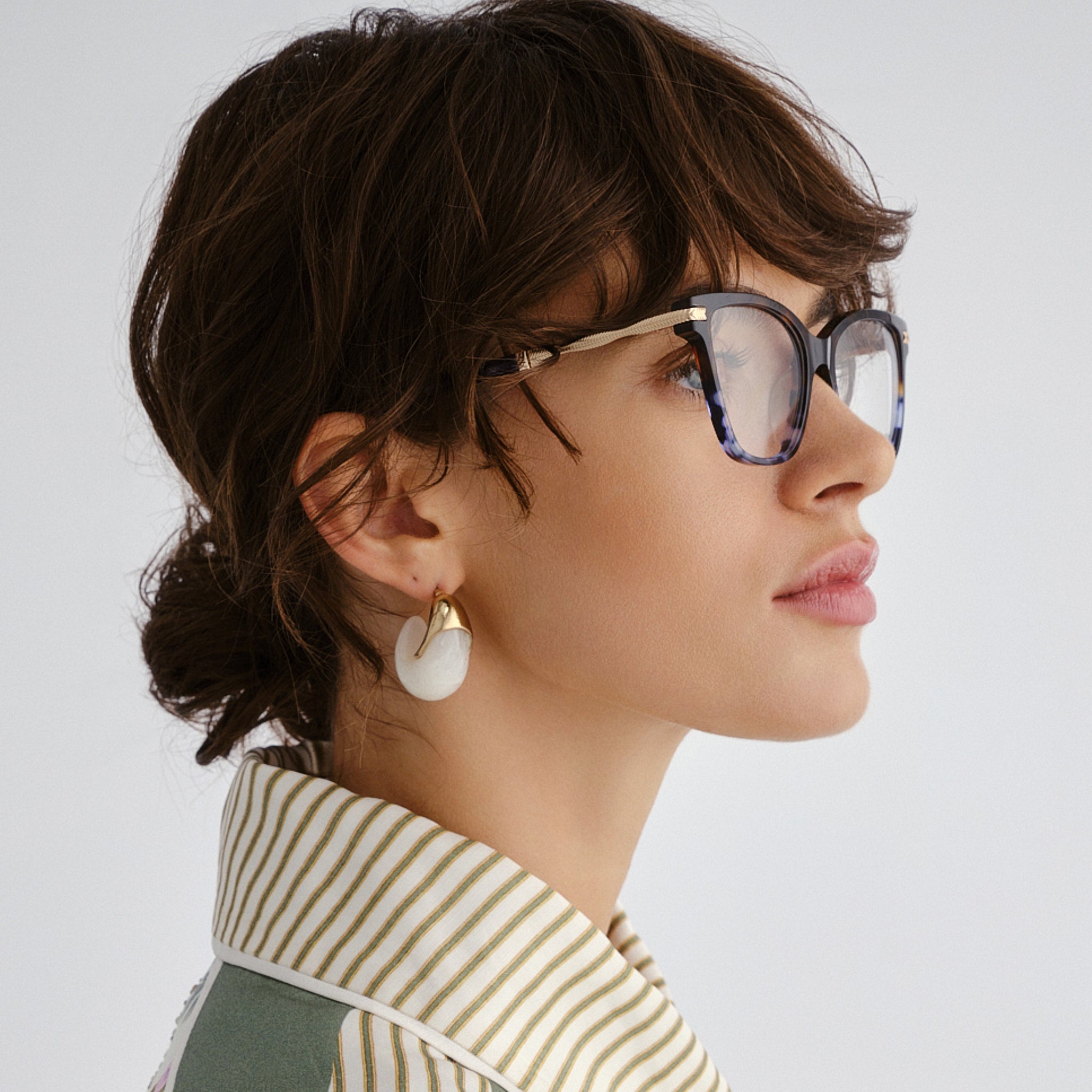 Camilla Silver Screen Dark Tort Navy Tort Female Cat-Eye Optical Frames | Eyewear Index