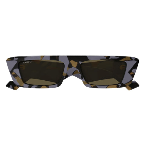 Gucci Gg1331s Havana Male Rectangle Sunglasses | Eyewear Index