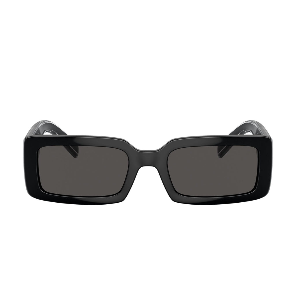 Dolce Gabbana 6187 50187 Black Female Rectangle Sunglasses | Eyewear Index