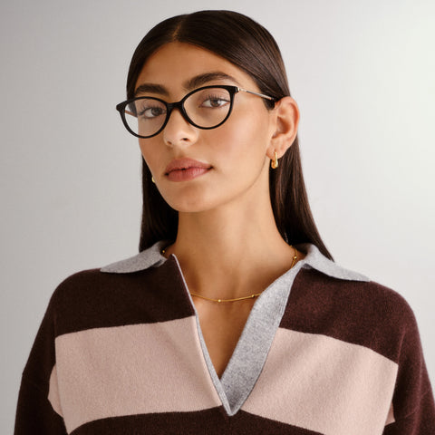 Oroton Palmer Black Female Cat-Eye Optical Frames | Eyewear Index