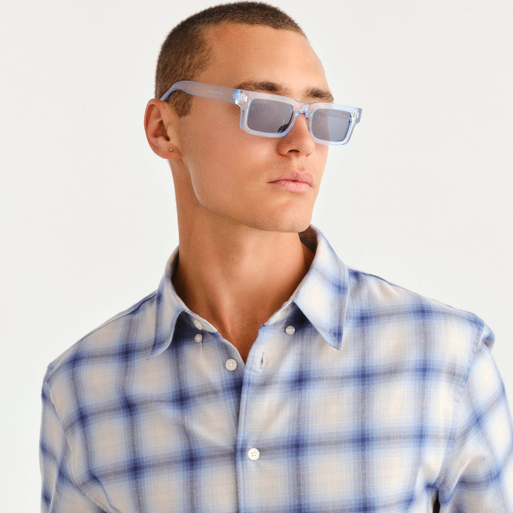 Cancer Council Austinmer Ice Blue Uni-Sex Rectangle Sunglasses | Eyewear Index