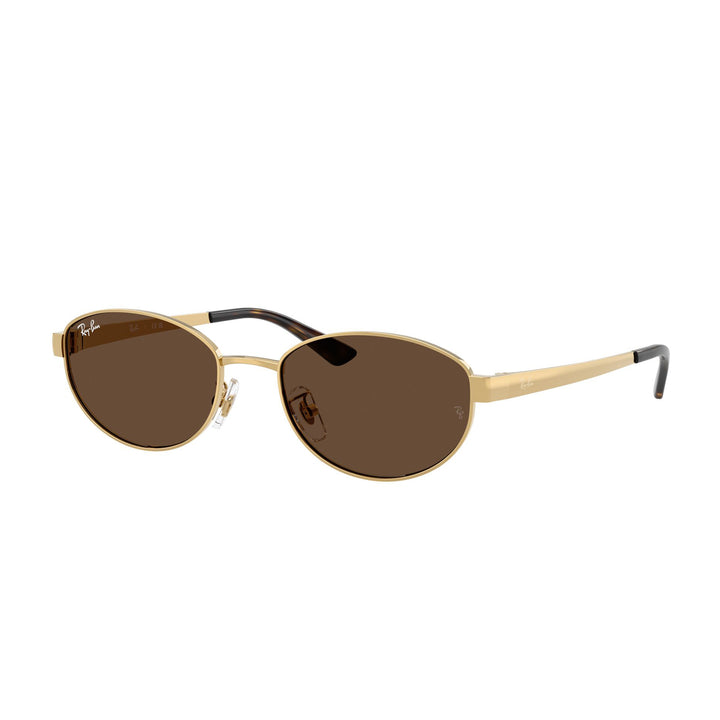 Ray-Ban 3774d 00173 Arista Gold Uni-Sex Oval Sunglasses | Eyewear Index