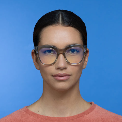 The Book Club Harlots Bed Tan Female Cat-Eye Readers | Eyewear Index