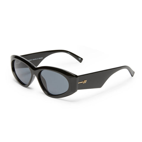 Le Specs Under Wraps Black Uni-Sex Wrap Sunglasses | Eyewear Index