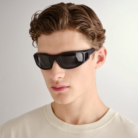 Cancer Council Murchison Four Lens Matte Black Male Rectangle Sunglasses | Eyewear Index