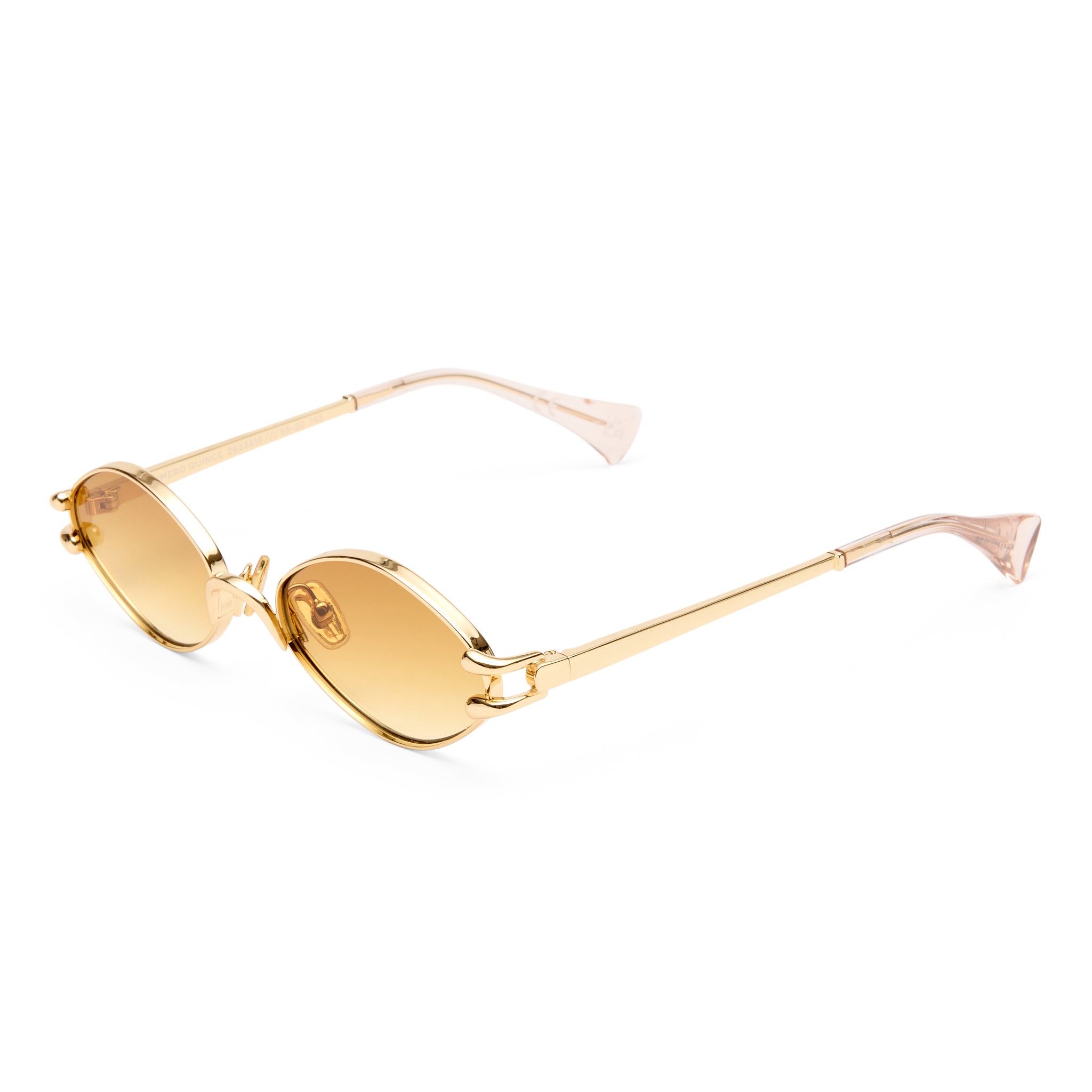 Le Specs Numero Quince Gold Female Oval Sunglasses | Eyewear Index