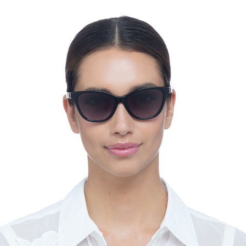 Oroton Berty Black Female Cat-Eye Sunglasses | Eyewear Index