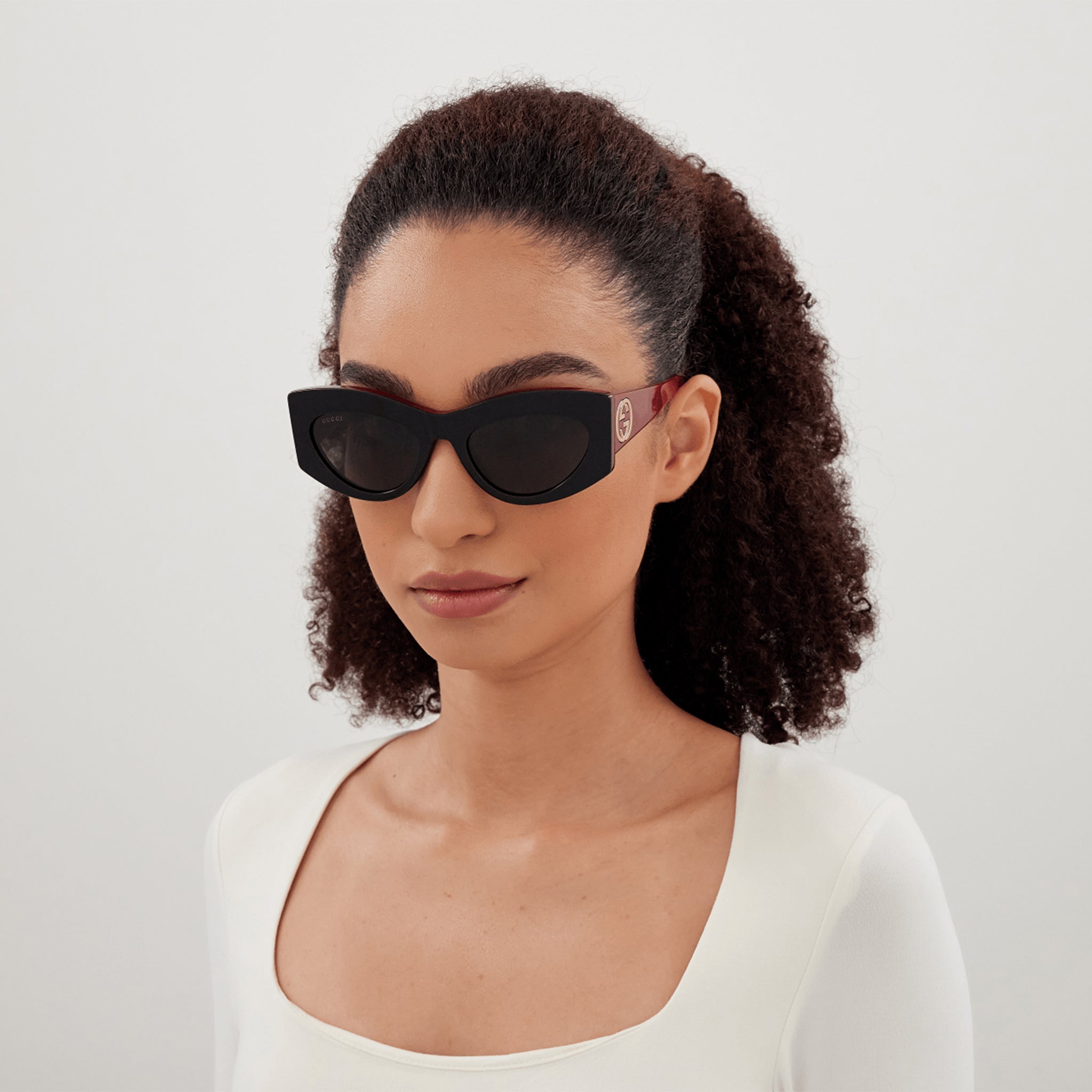 Gucci Gg1843s Black Female Cat-Eye Sunglasses | Eyewear Index