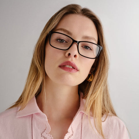 Oroton Melaque V3 Black Female D-Frame Optical Frames | Eyewear Index