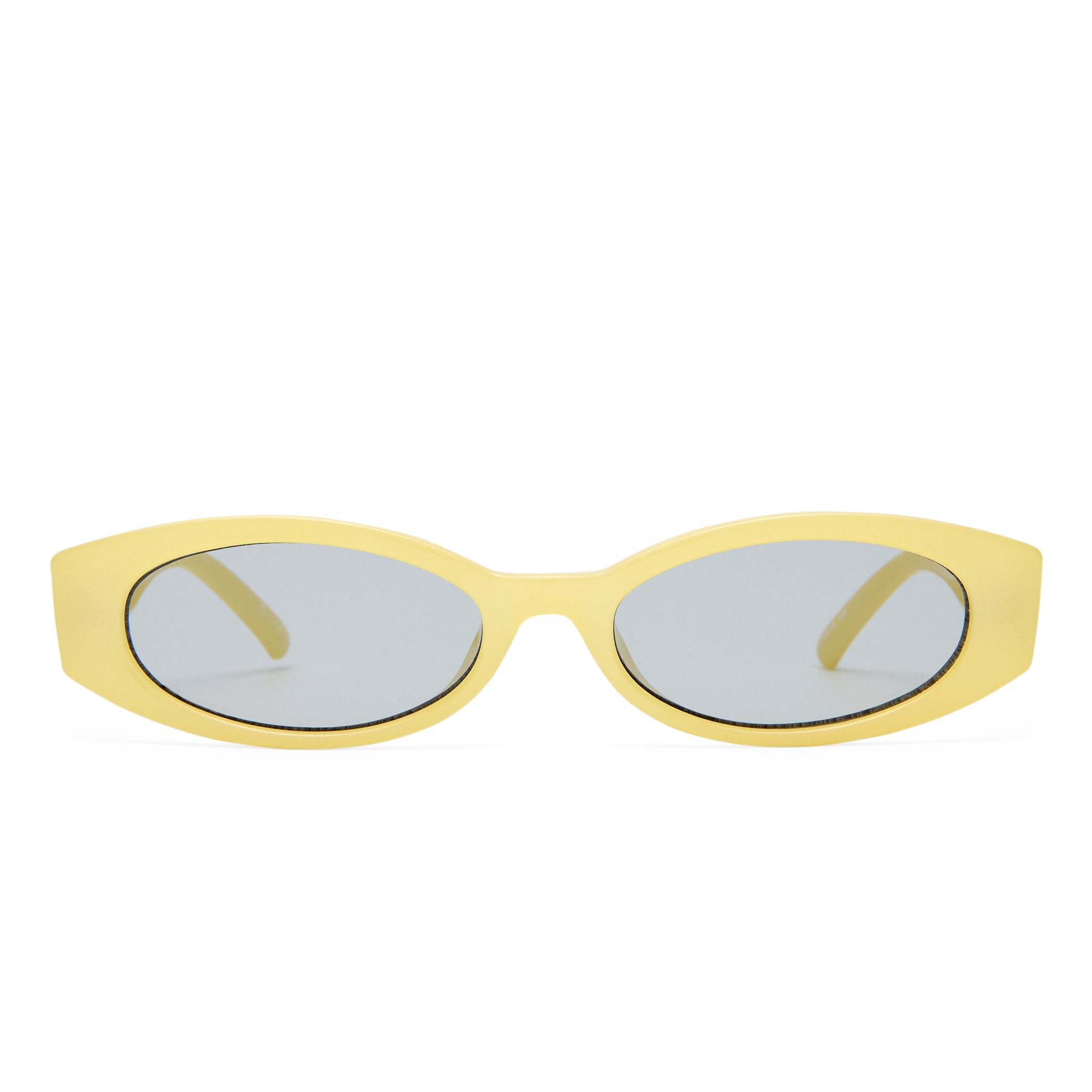Le Specs Belladonna Acid Yellow Pearl Female Oval Sunglasses | Eyewear Index