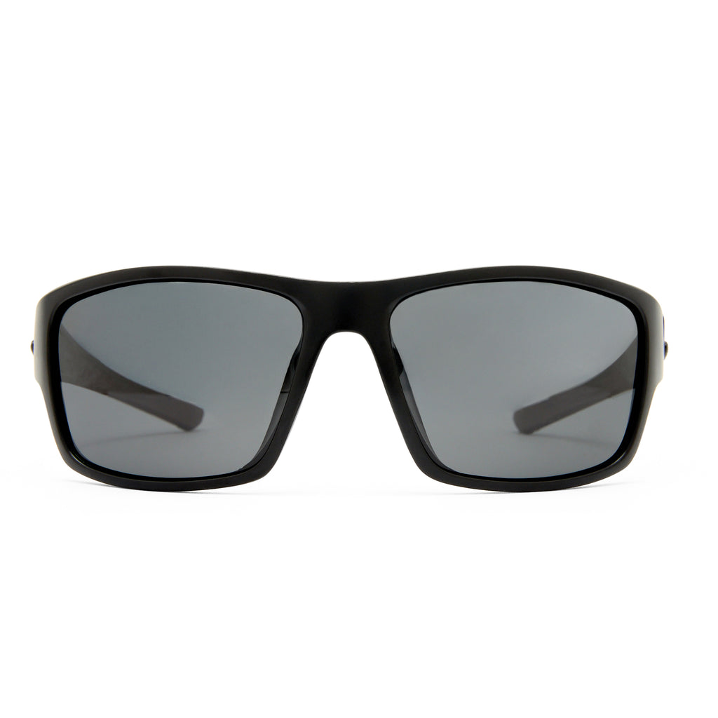 Fish Tideway Matte Black Bronze Male Wrap Sunglasses | Eyewear Index