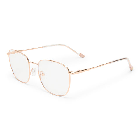 Le Specs Tempus Rose Gold Female Round Optical Frames | Eyewear Index