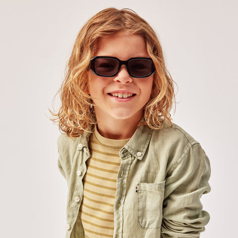 Cancer Council Monkey Kids Black Uni-Sex Rectangle Sunglasses | Eyewear Index