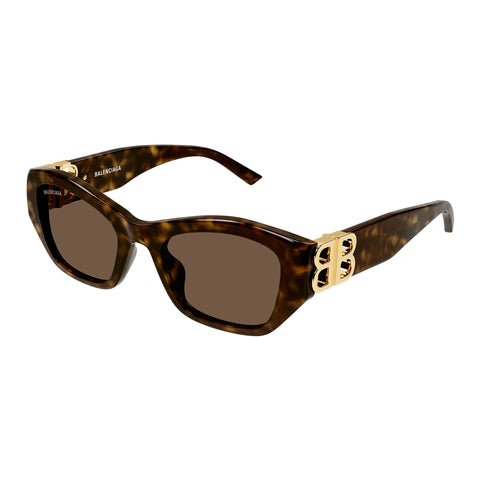 Balenciaga Bb0311sk Havana Female Rectangle Sunglasses | Eyewear Index