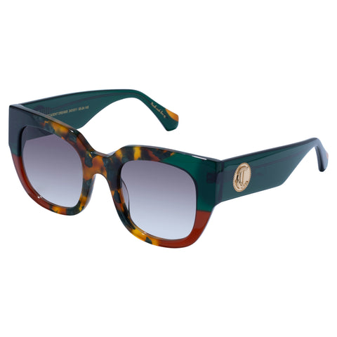 Camilla Decadent Dreams Emerald Fleck Khaki Female Square Sunglasses | Eyewear Index