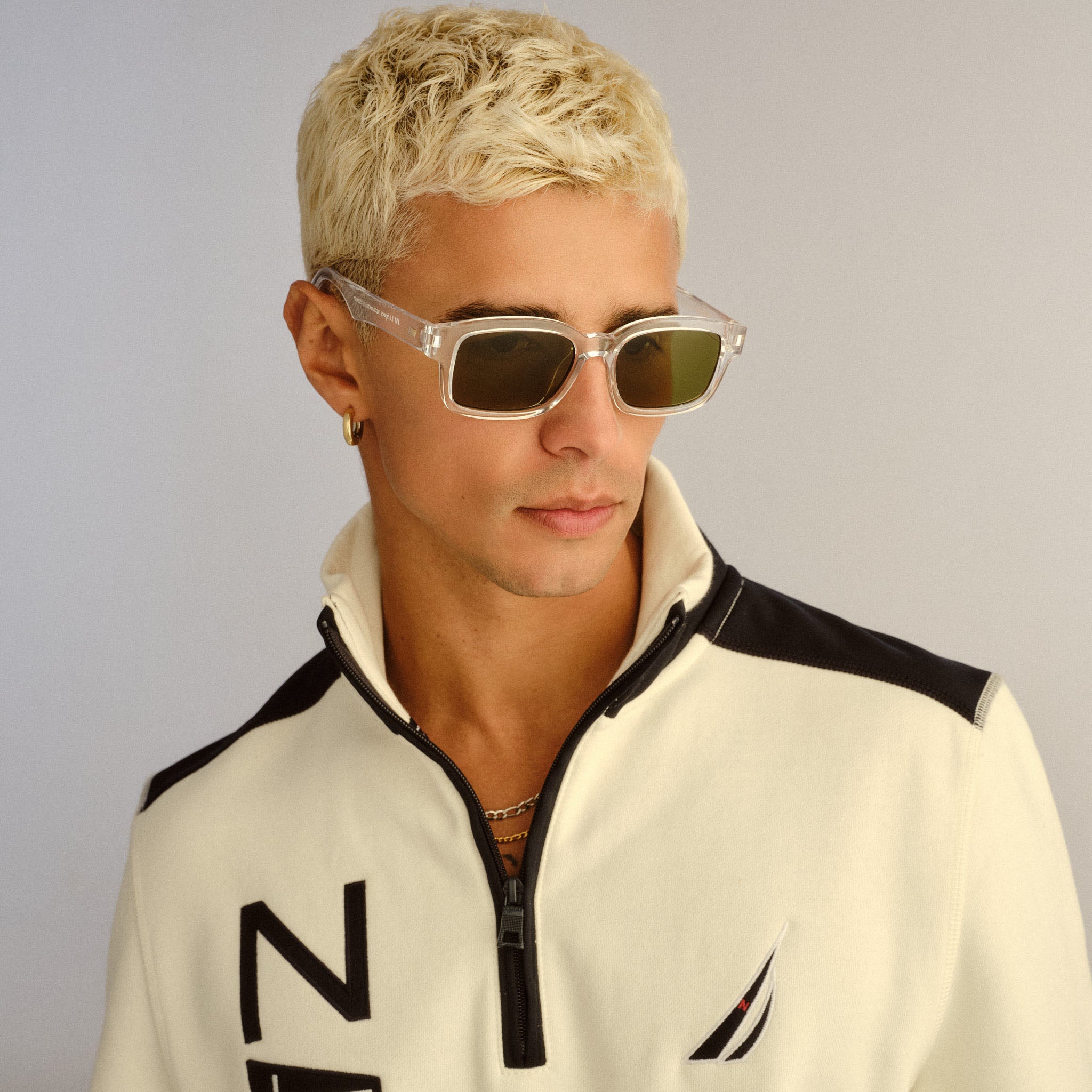 Le Specs Recarmito Crystal Clear Uni-Sex D-Frame Sunglasses | Eyewear Index