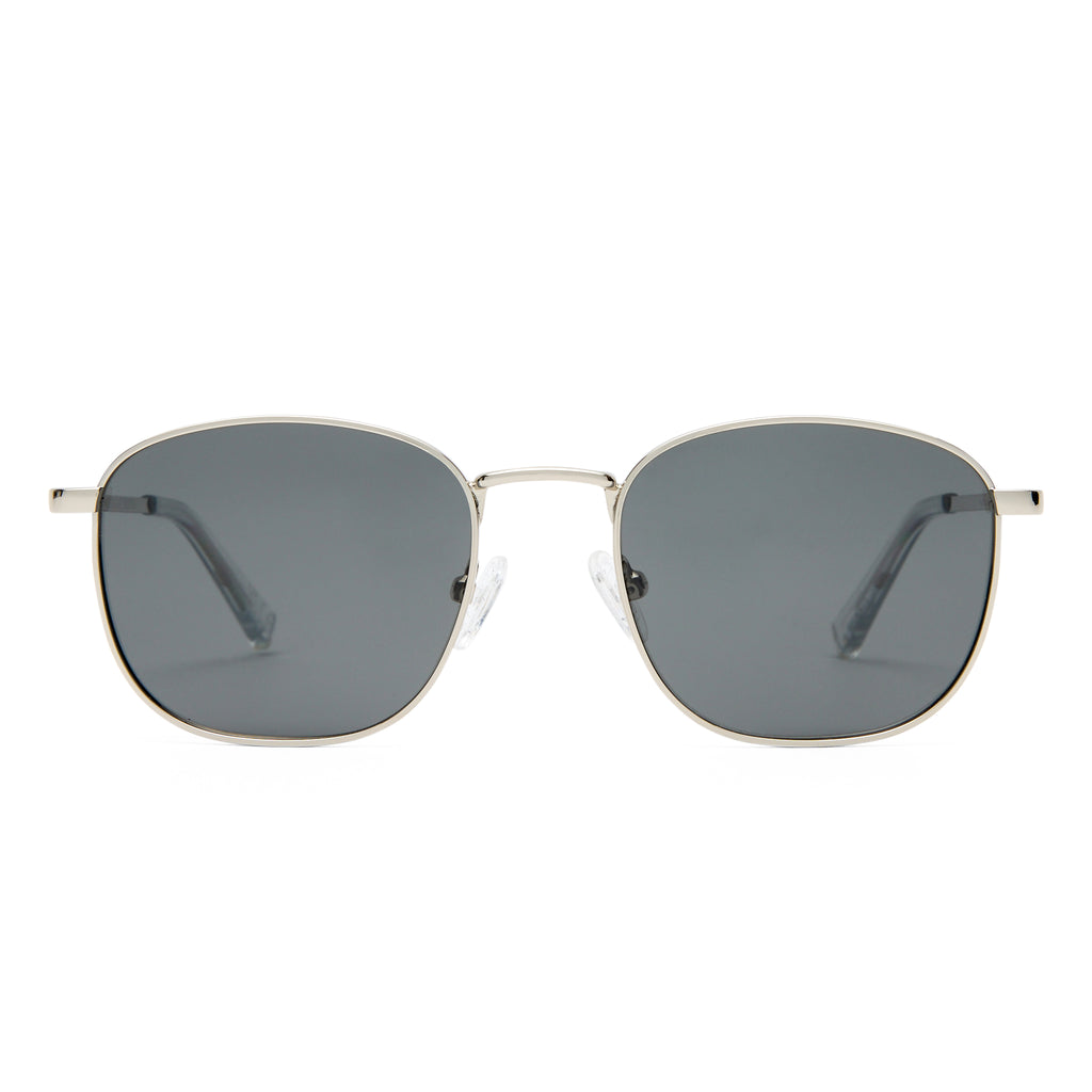 Le Specs Neptune Deux Silver Uni-Sex Square Sunglasses | Eyewear Index