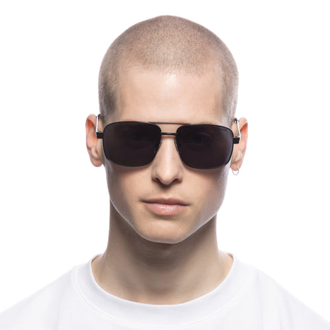 Solarized Square Aviator Matte Black Male Aviator Sunglasses | Eyewear Index