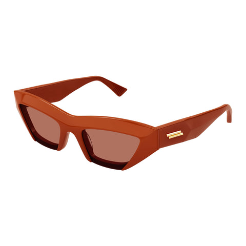 Bottega Veneta Bv1219s Orange Female Cat-Eye Sunglasses | Eyewear Index