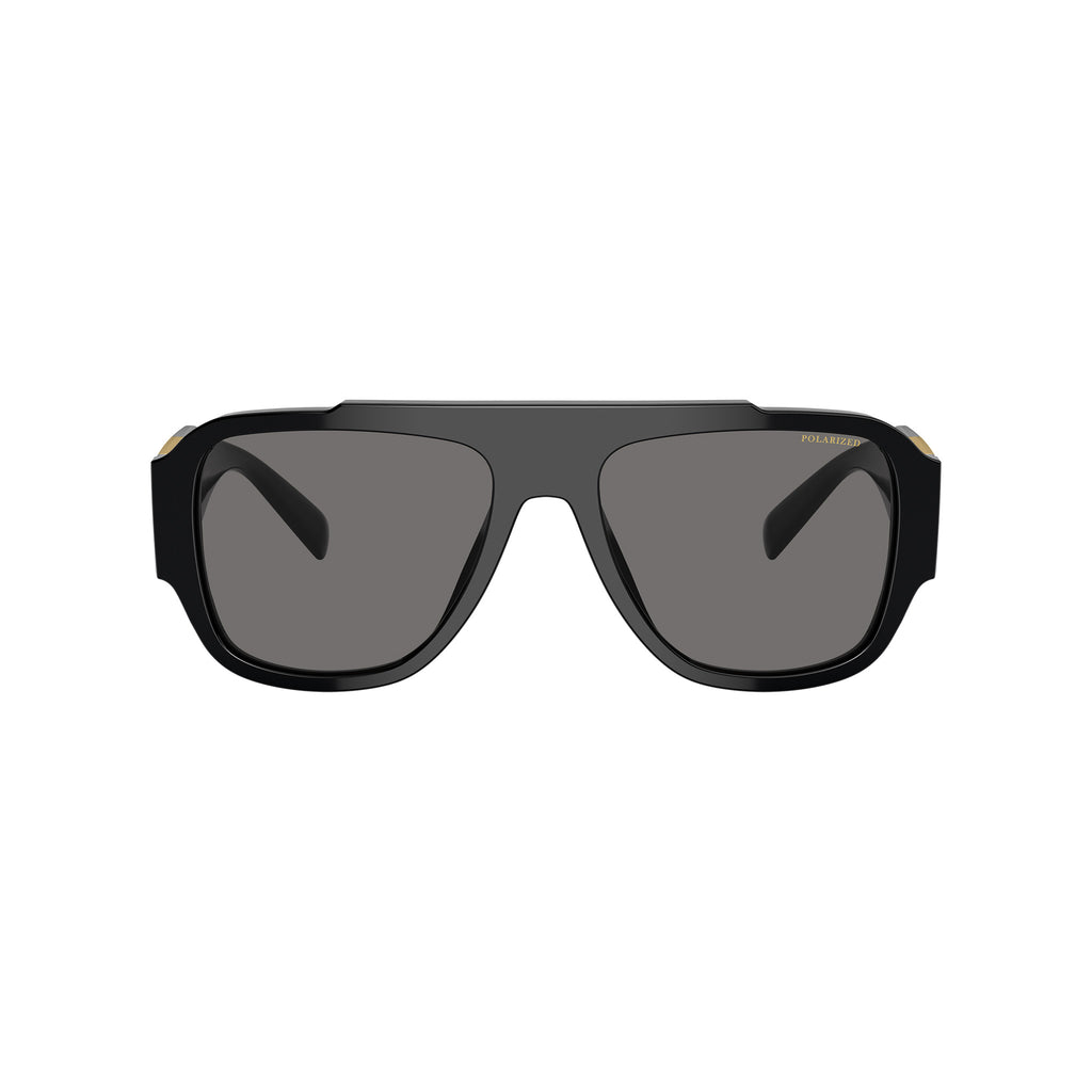 Versace 4436u Gb181 Black Male Aviator Sunglasses | Eyewear Index
