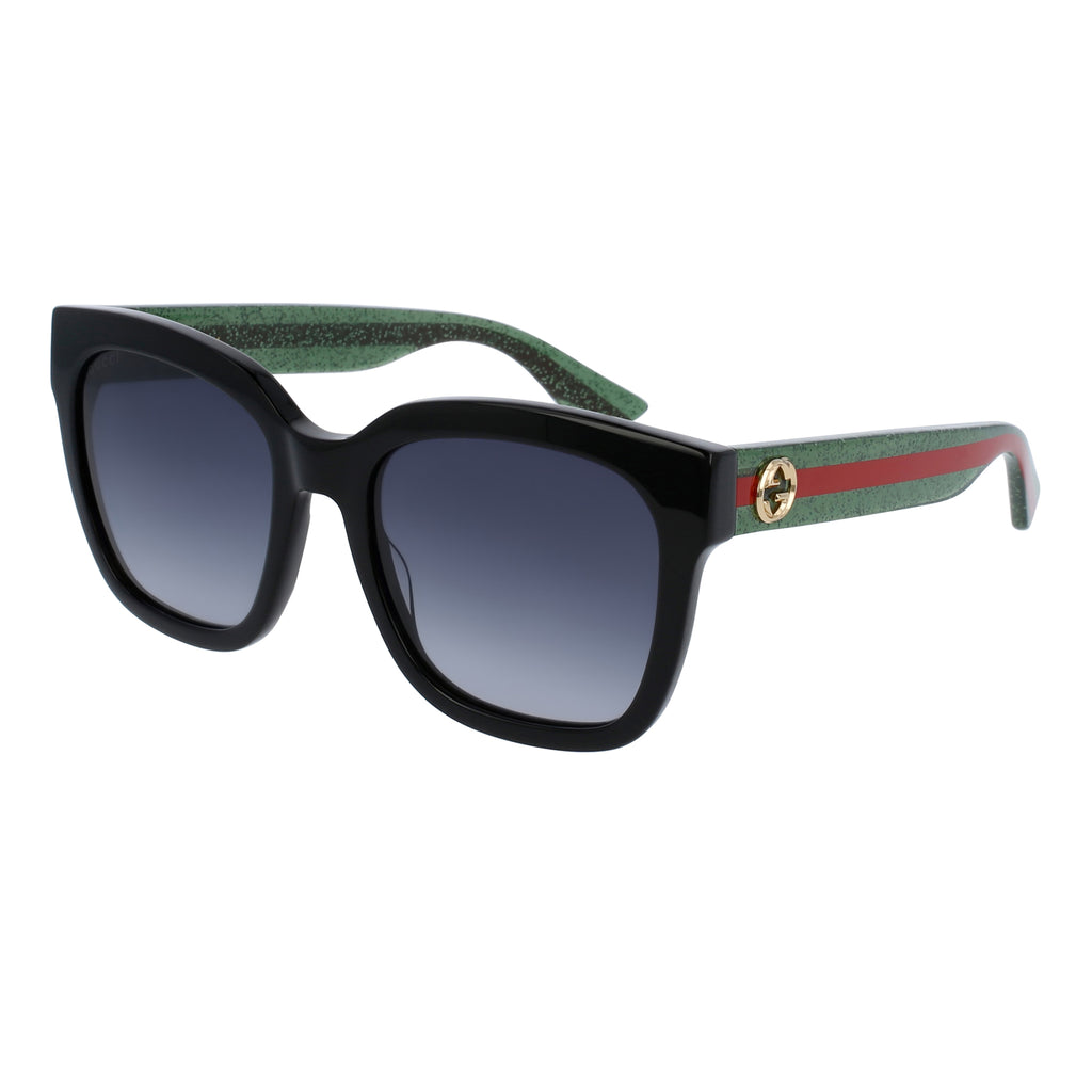 Gucci Gg0034sn Black Female Rectangle Sunglasses | Eyewear Index