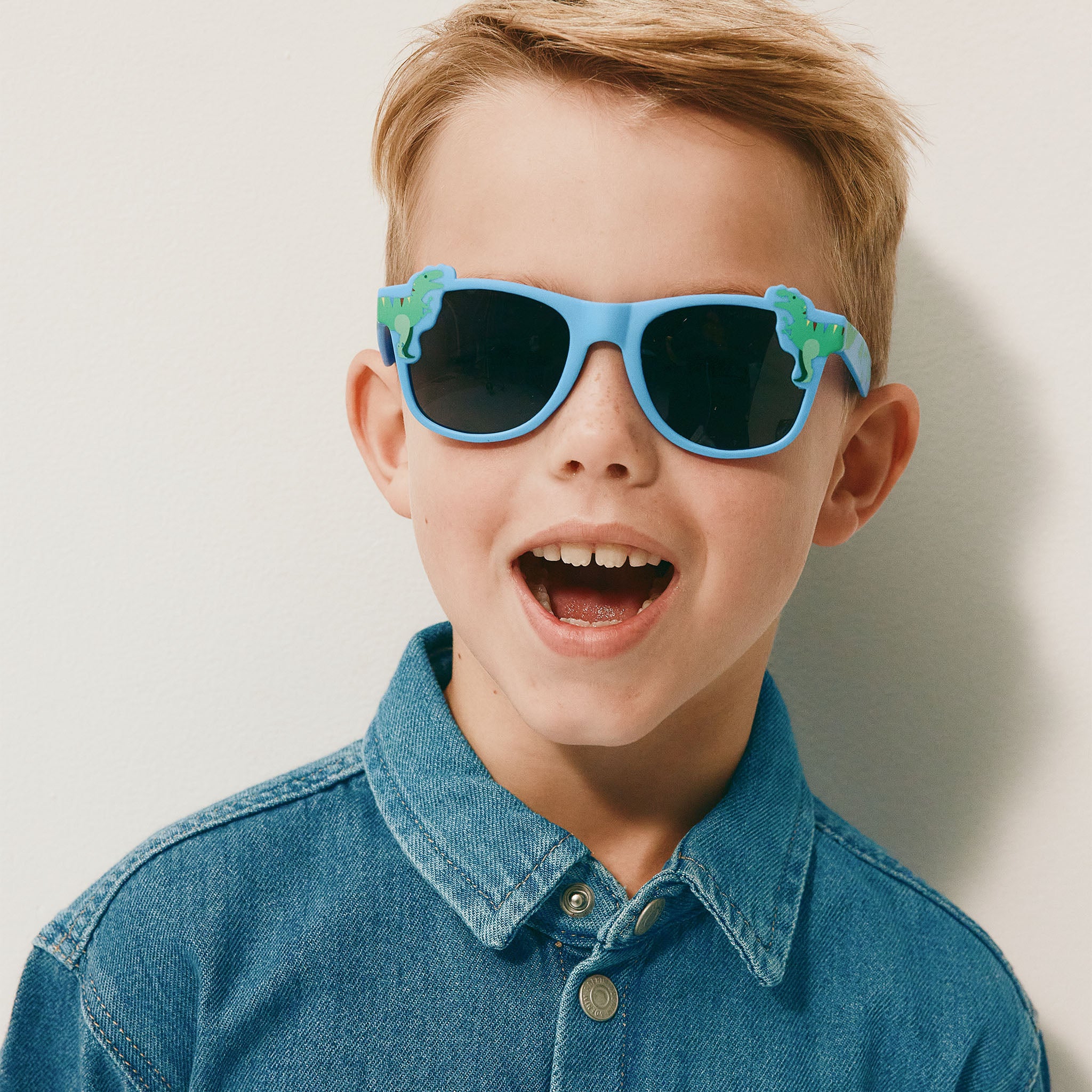 Cancer Council Raptor Kids Matte Blue Male D-Frame Sunglasses | Eyewear Index