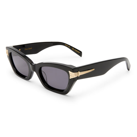 Luv Lou The Cameron Black Female Cat-Eye Sunglasses | Eyewear Index