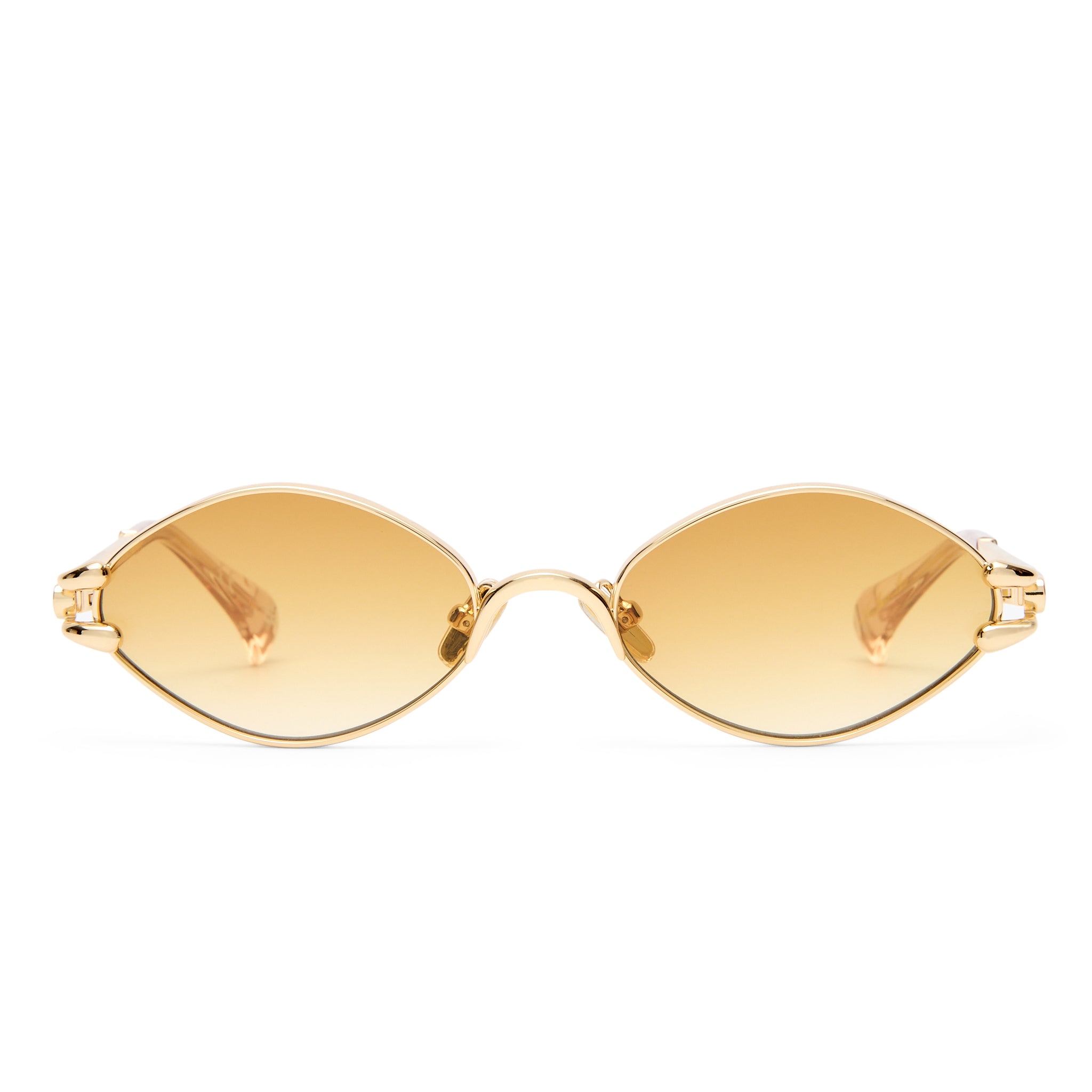 Le Specs Numero Quince Gold Female Oval Sunglasses | Eyewear Index