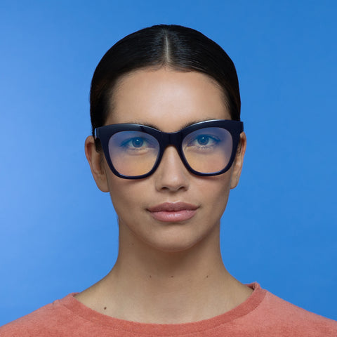 The Book Club Harlots Bed Purple Female Cat-Eye Readers | Eyewear Index