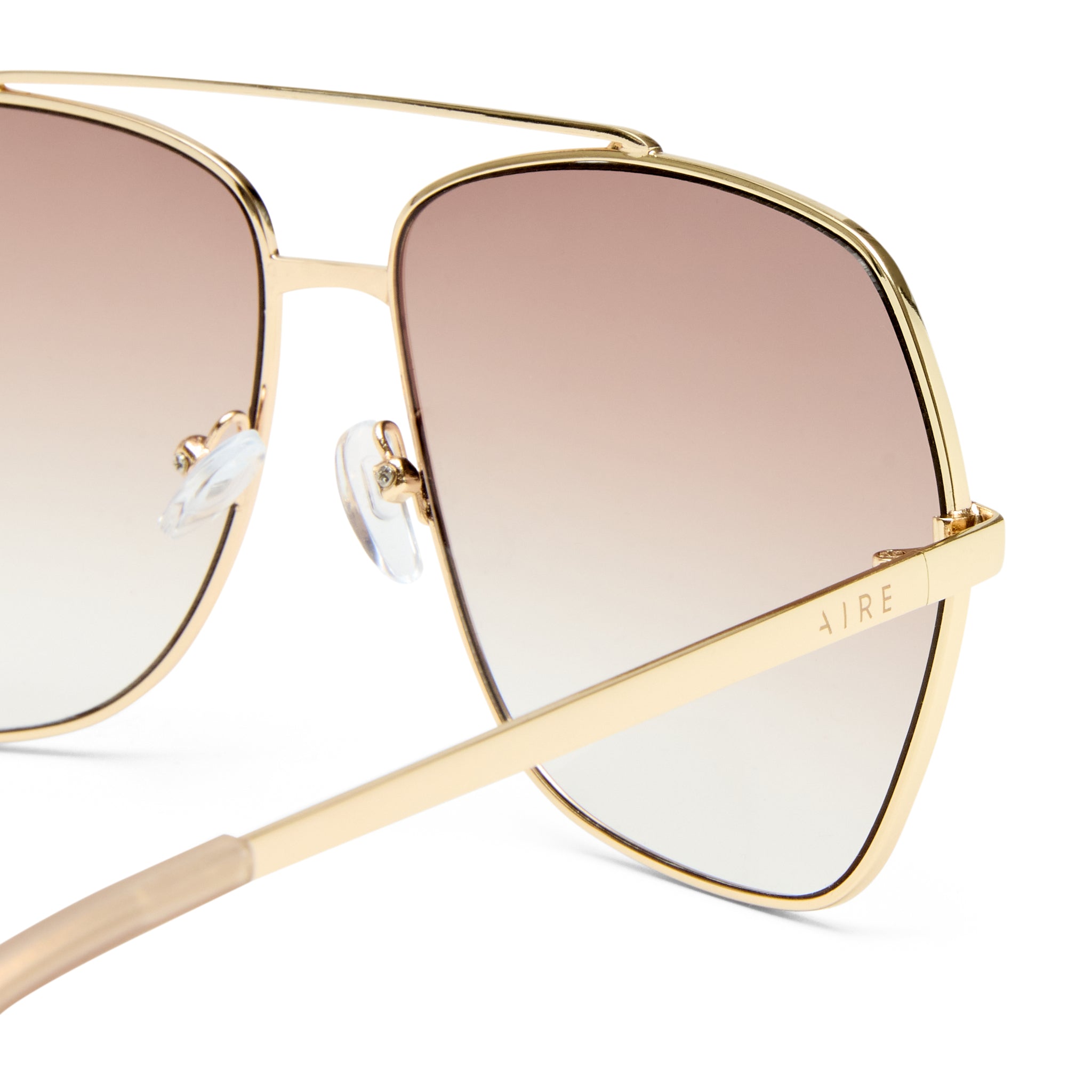 Aire Celestine Gold Sand Uni-Sex Aviator Sunglasses | Eyewear Index