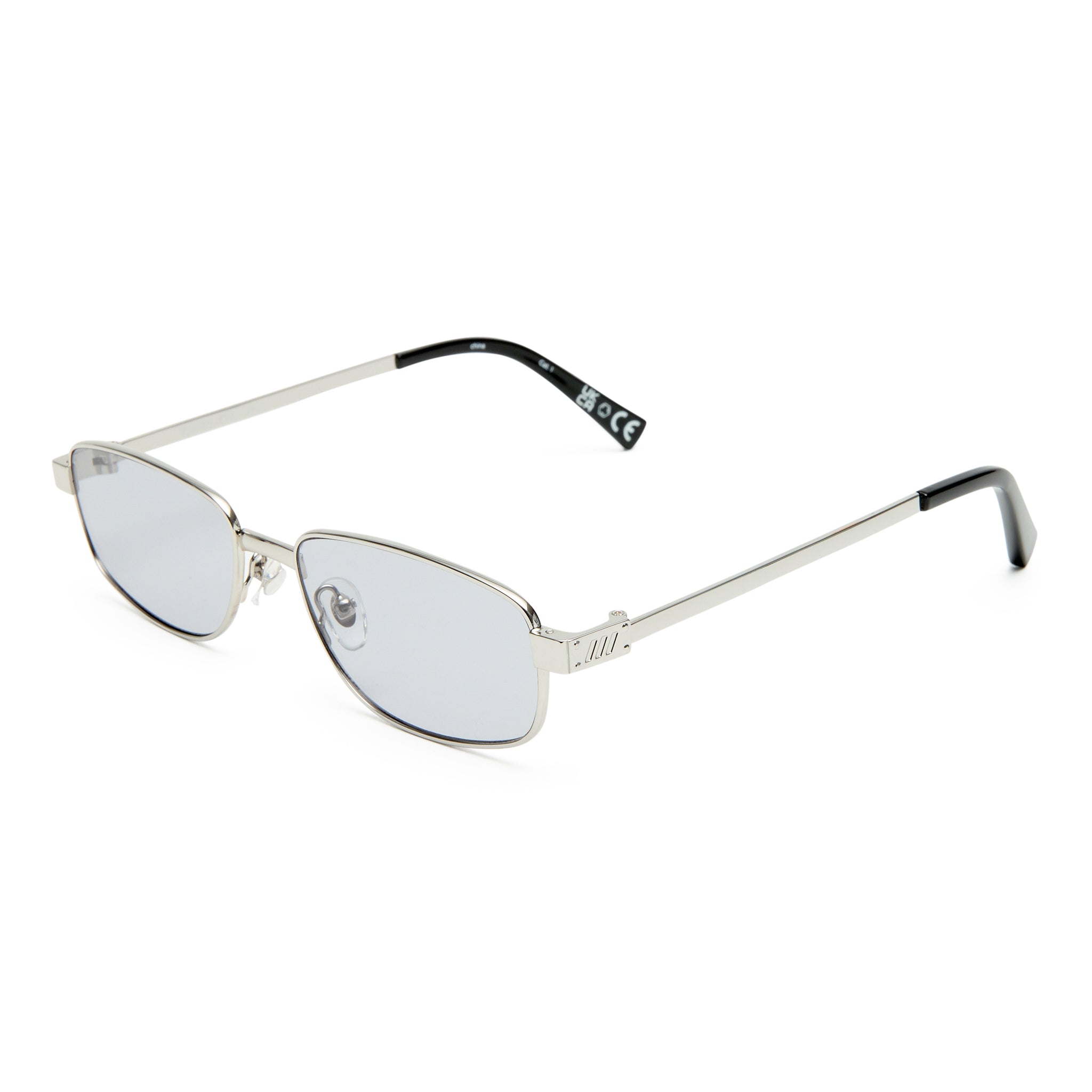 Le Specs Torrid Silver Uni-Sex Rectangle Sunglasses | Eyewear Index