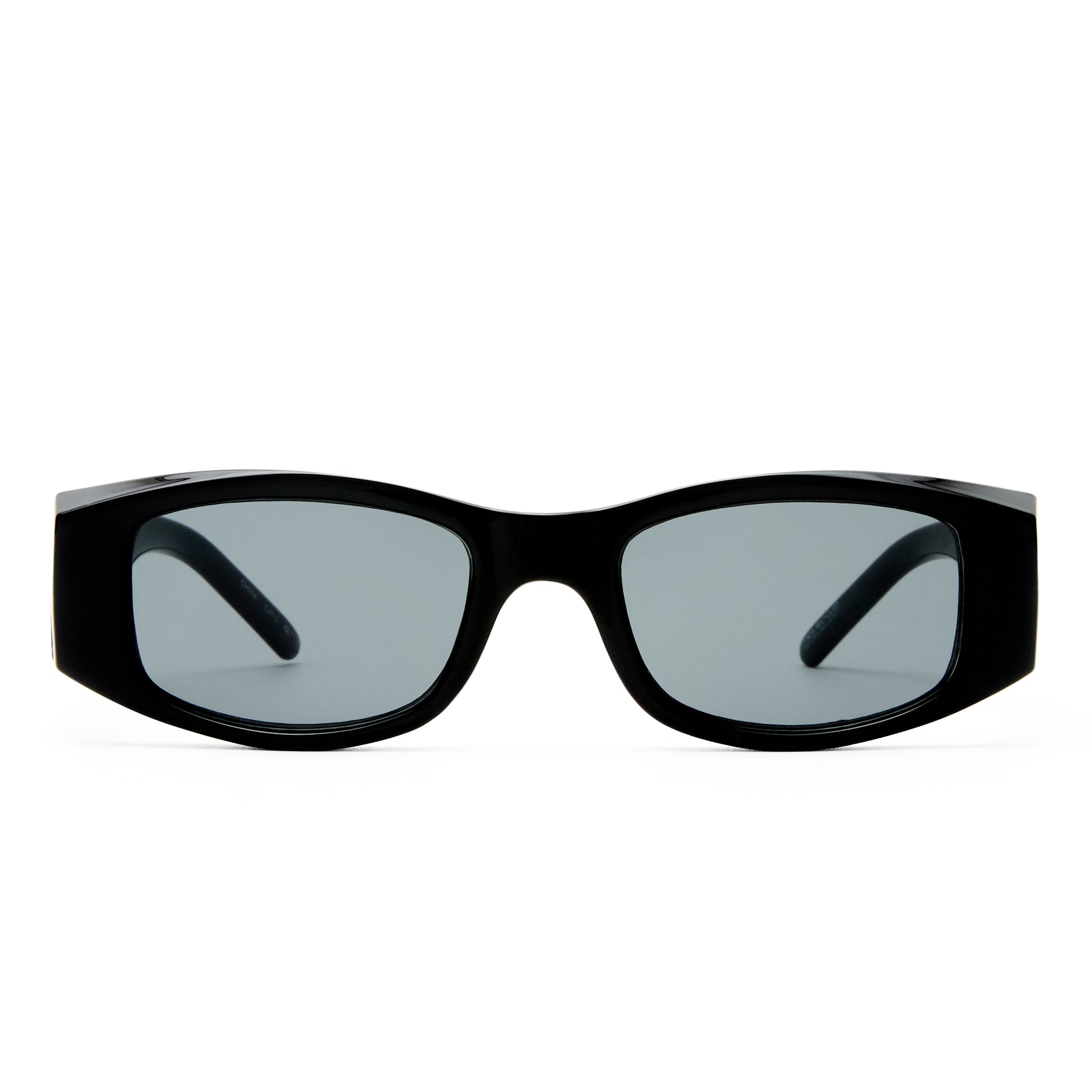 Aire Rehab Black Uni-Sex Rectangle Sunglasses | Eyewear Index