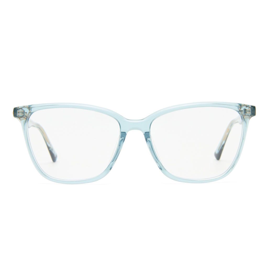 Le Specs Luminance 53 Denim Female Cat-Eye Optical Frames | Eyewear Index