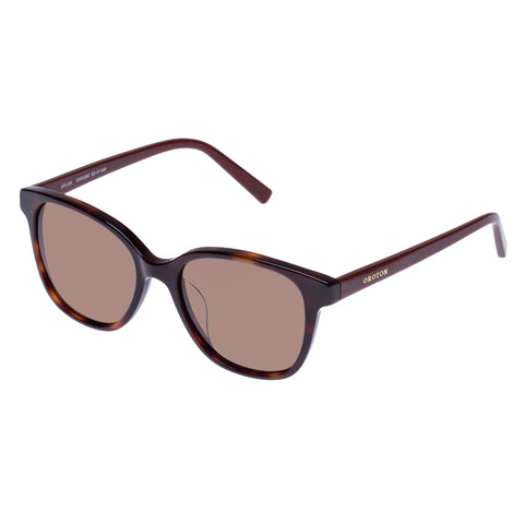 Oroton Dylan Polarised Signature Tort Sienna Female D-Frame Sunglasses | Eyewear Index