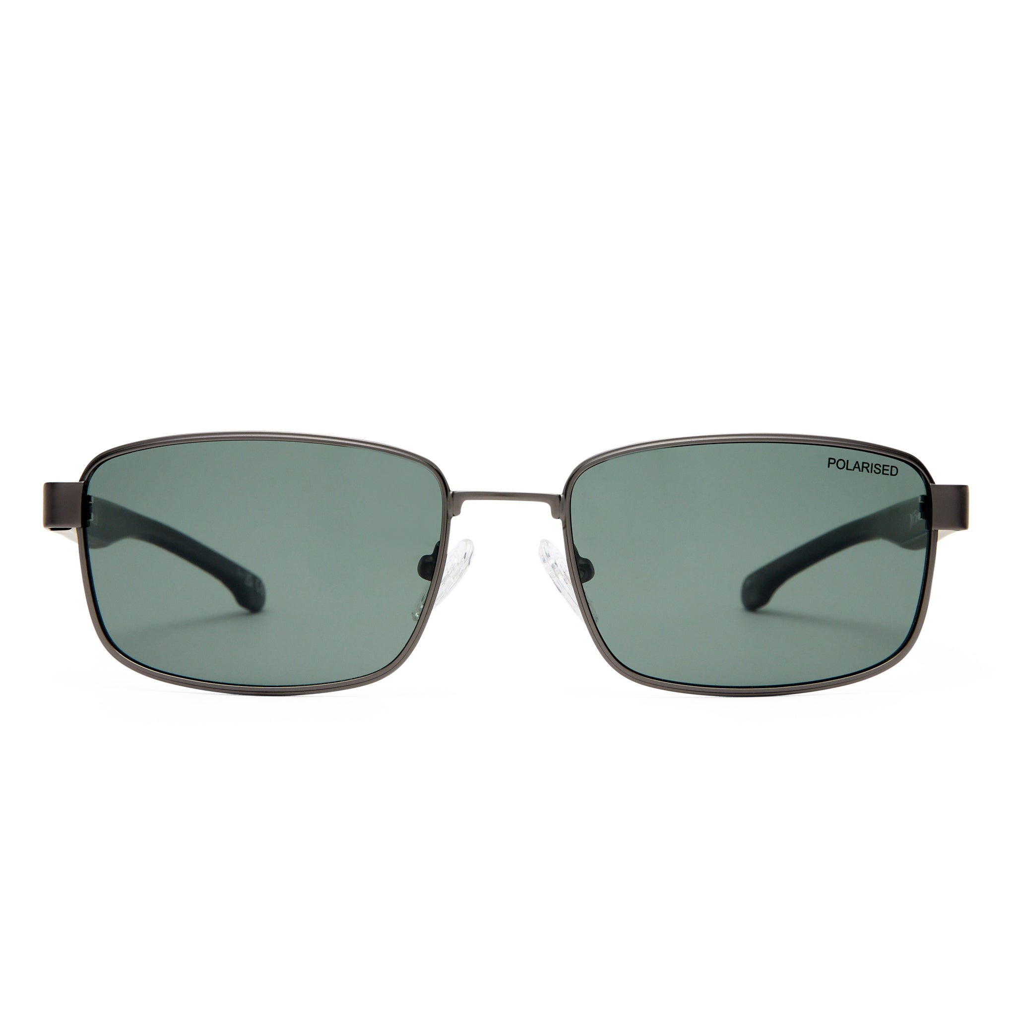 Fish Longfin Matte Gunmetal Black Male Rectangle Sunglasses | Eyewear Index