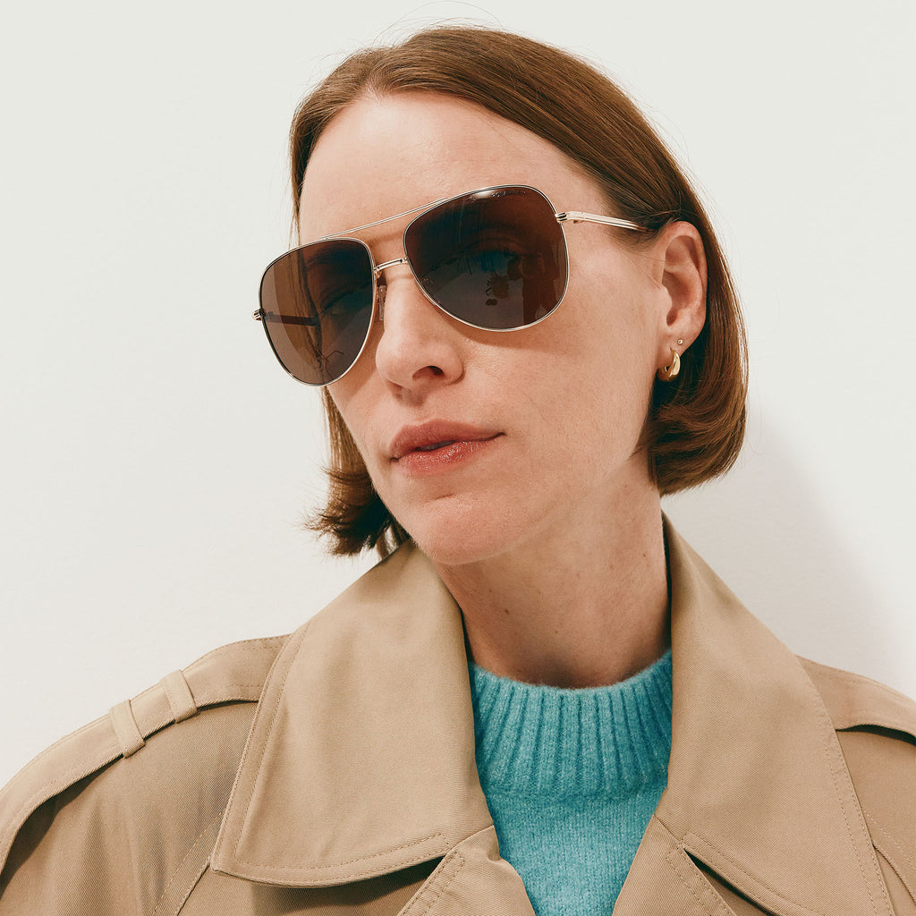 Cancer Council Bellingen Gold Uni-Sex Aviator Sunglasses | Eyewear Index