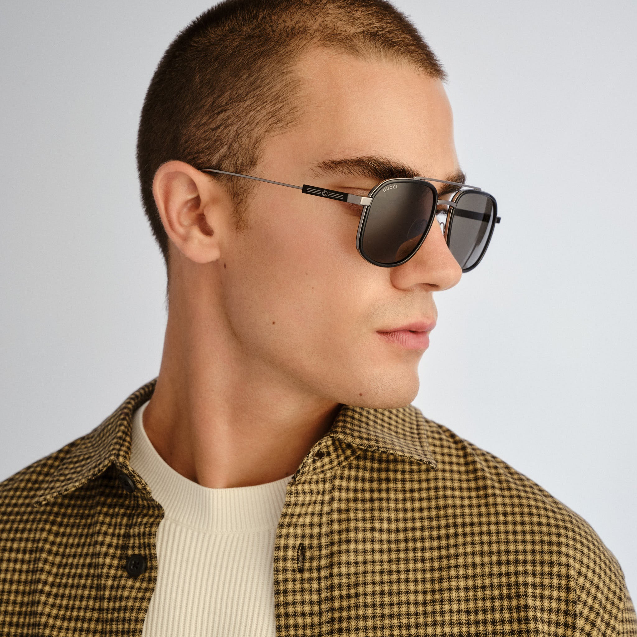 Gucci Gg1310s Ruthenium Male Aviator Sunglasses | Eyewear Index