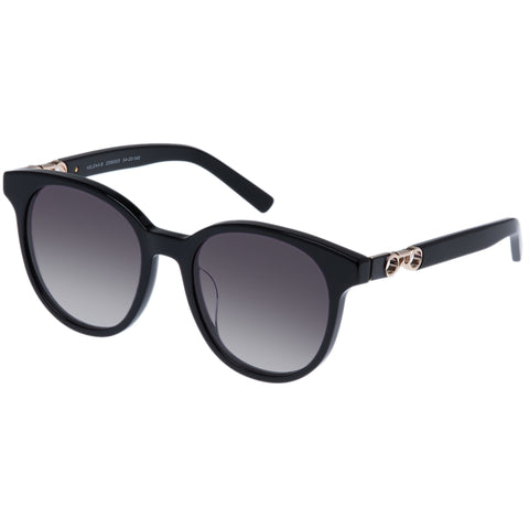 Oroton Helena Black Female Round Sunglasses | Eyewear Index